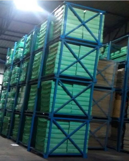 Custom racking for paper sheets